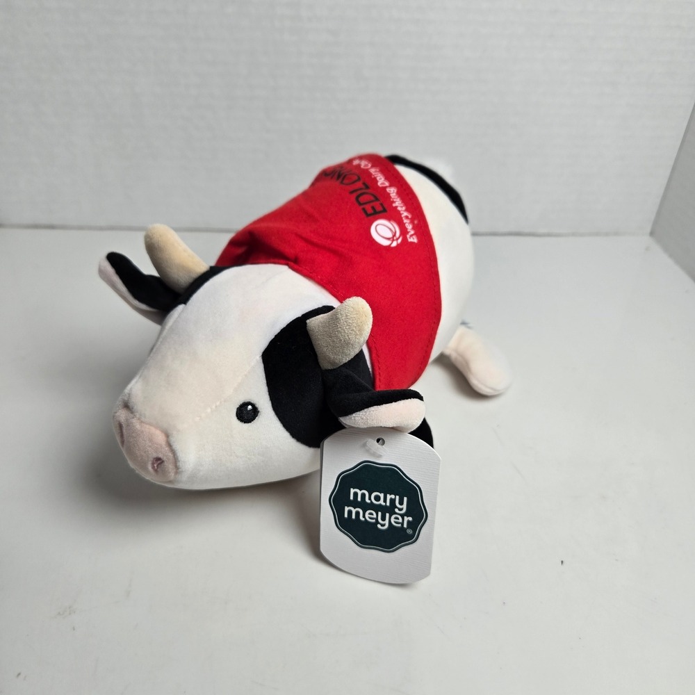 Mary Meyer NWT New Smootheez Cow 8" Plush Stuffed Animal Edlong Advertising
